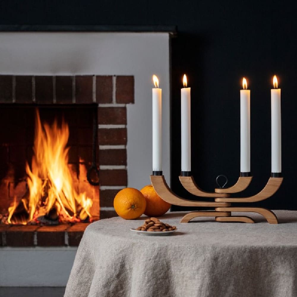 Candelabro Nordico - 4 brazos - Madera2