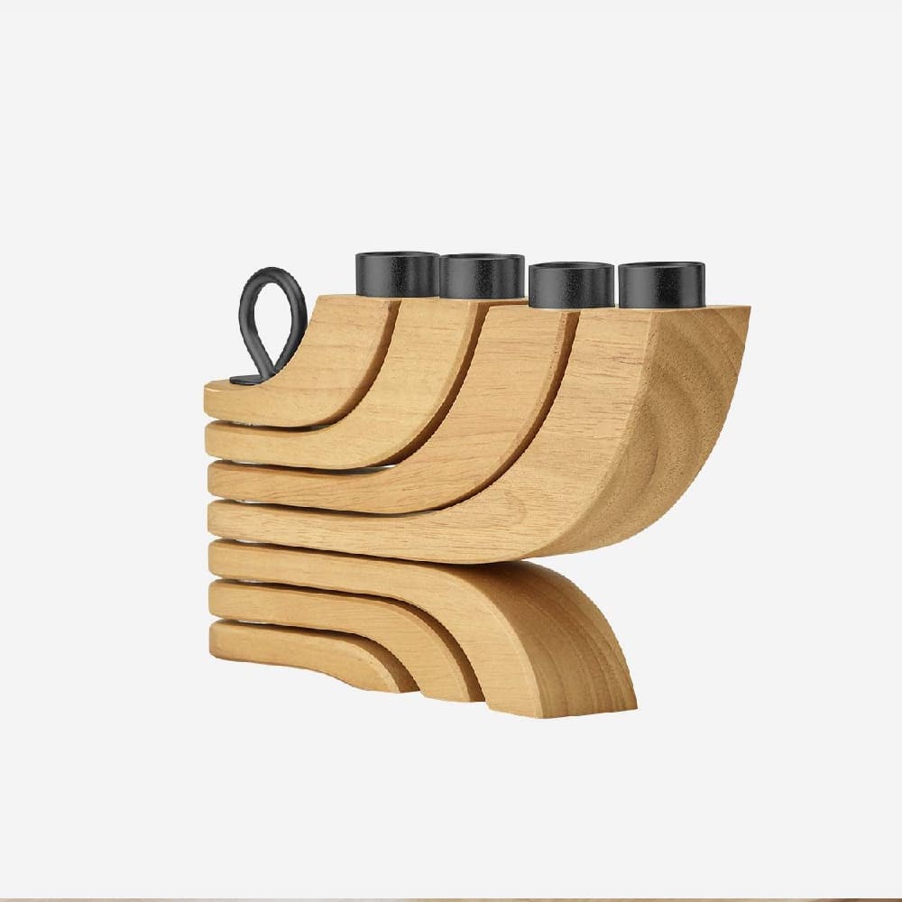 Candelabro Nordico - 4 brazos - Madera3