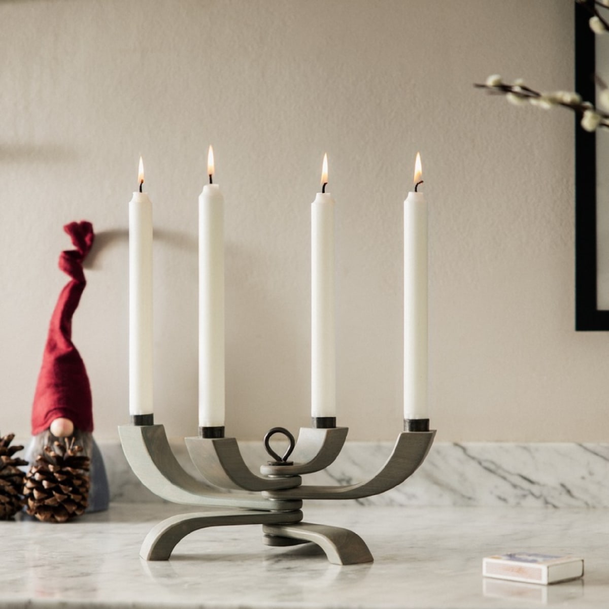 Candelabro Nordico - 4 brazos - Gris2