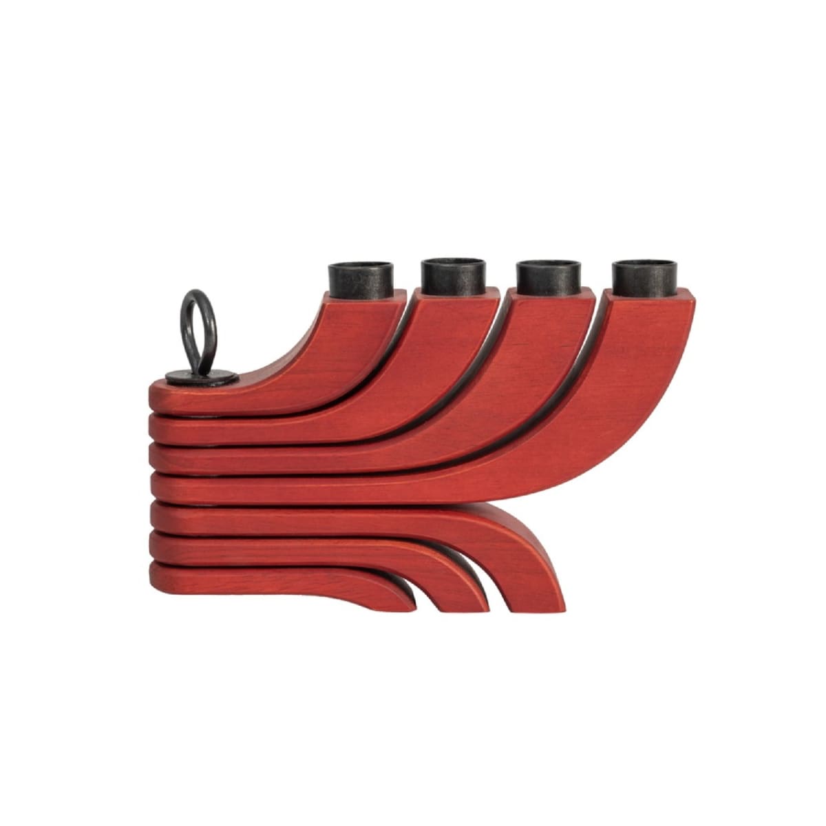 Candelabro Nordico - 4 brazos - Rojo6