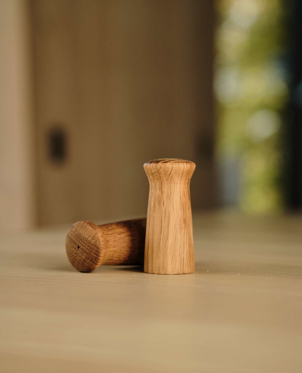 Kit Juego de salero y pimentero - 7 cm Roble3