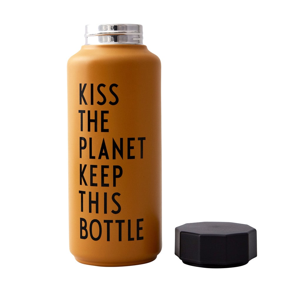 Botella Termica - Kiss the planet - Mostaza2