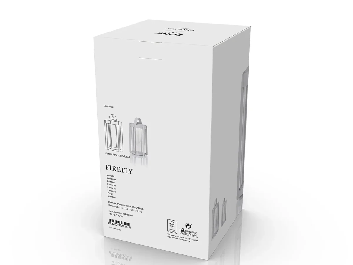 Farol Firefly - Portavela bajo - Gris Claro10