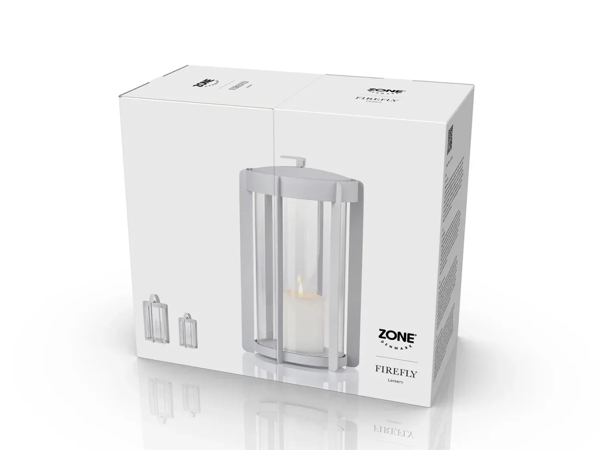 Farol Firefly - Portavela bajo - Gris Claro25