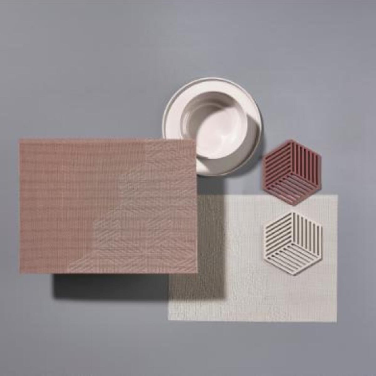 Salvamanteles hexagonal - Gris Claro3