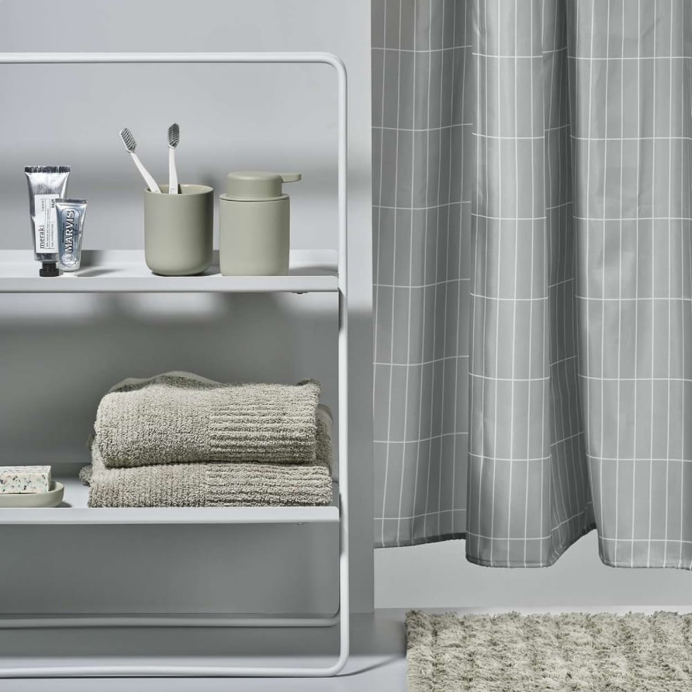 Cortina de Baño Tiles - Verde Eucalipto3