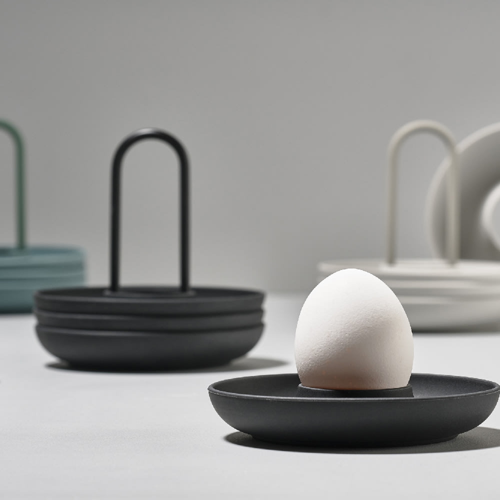 Set posa huevos - 4 pcs Negro1