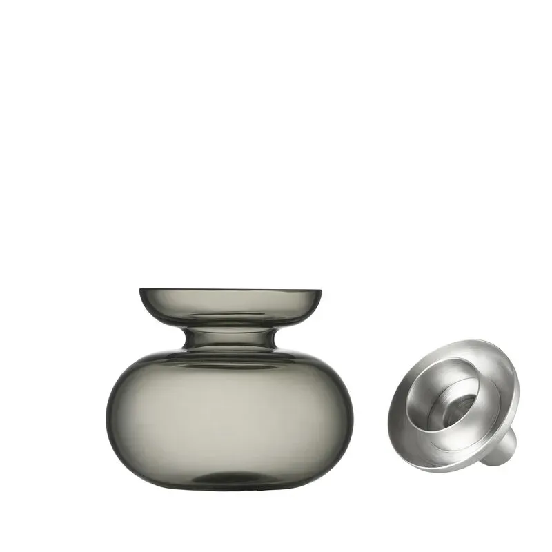 jarrón/portavelas Inu - Gris/Acero4