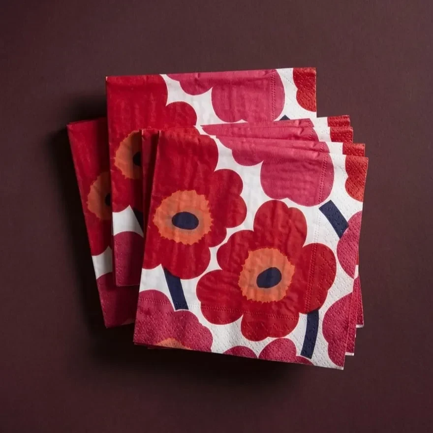 Servilleta de Cóctel - Unikko - Rojo2