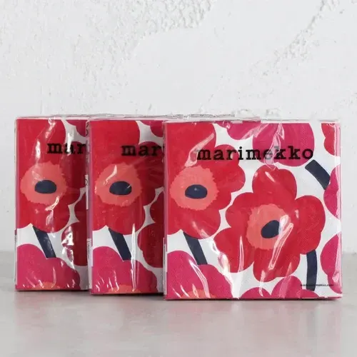 Servilleta de Cóctel - Unikko - Rojo3