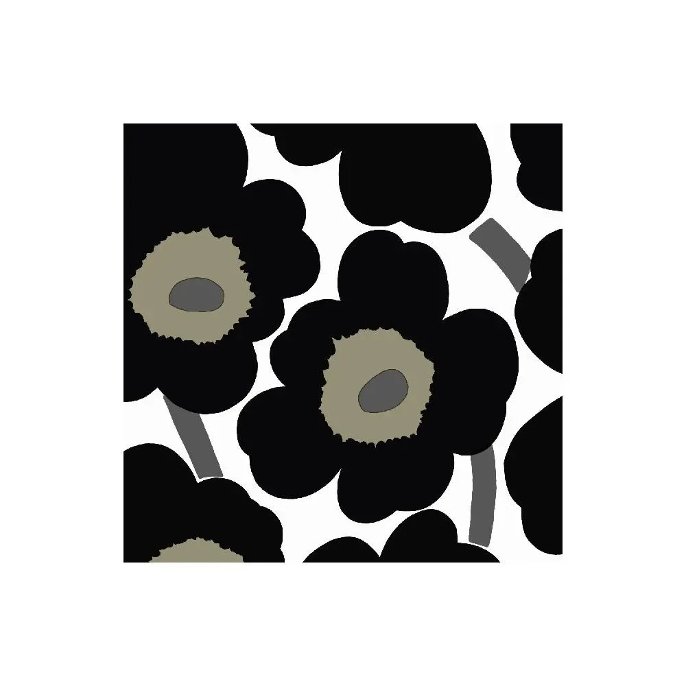 Servilleta de Cóctel - Unikko -  Negro1