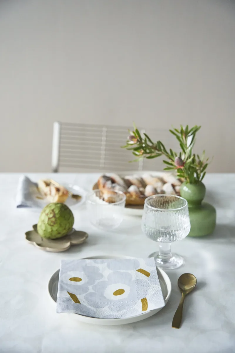Servilleta - Unikko - Plateado2