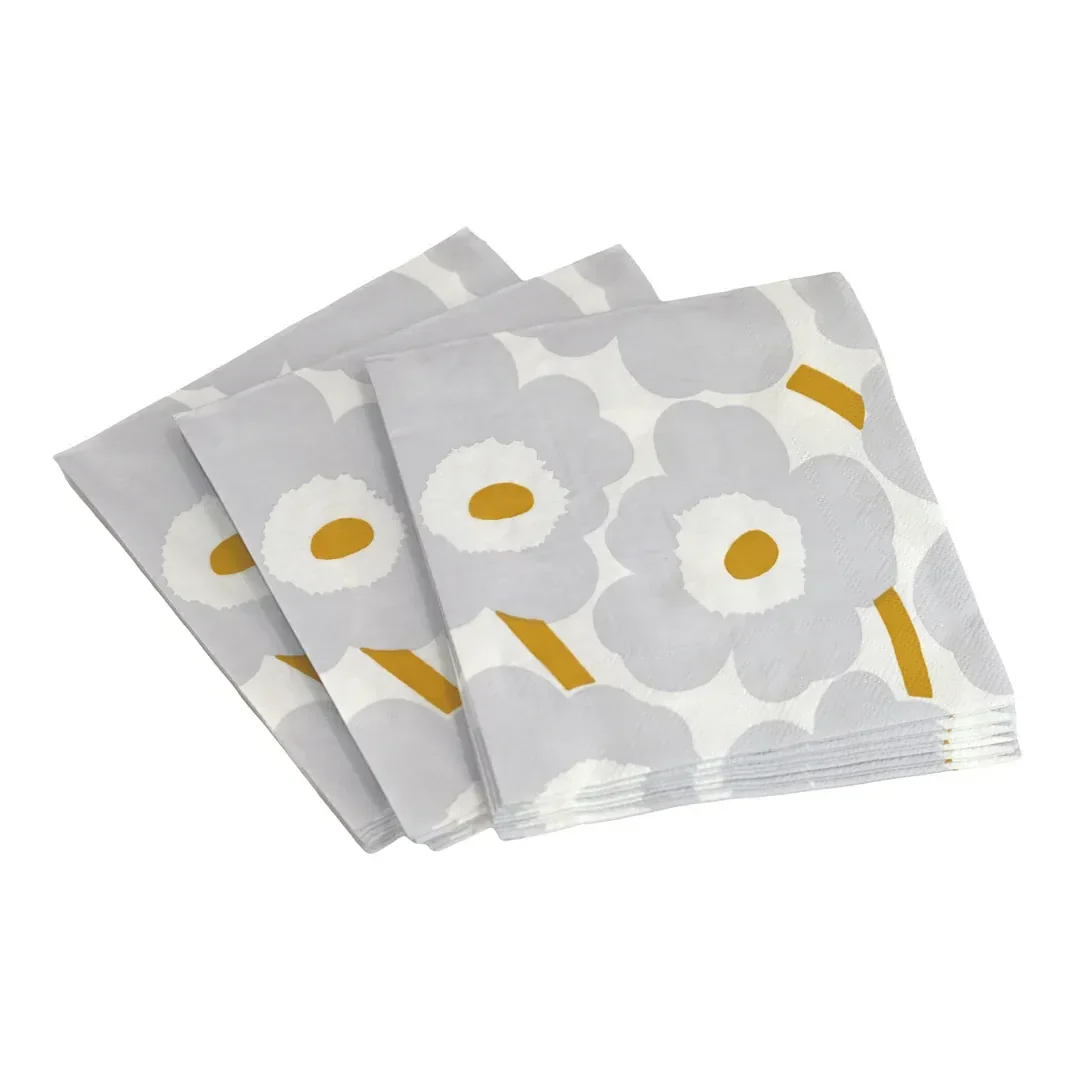 Servilleta - Unikko - Plateado3