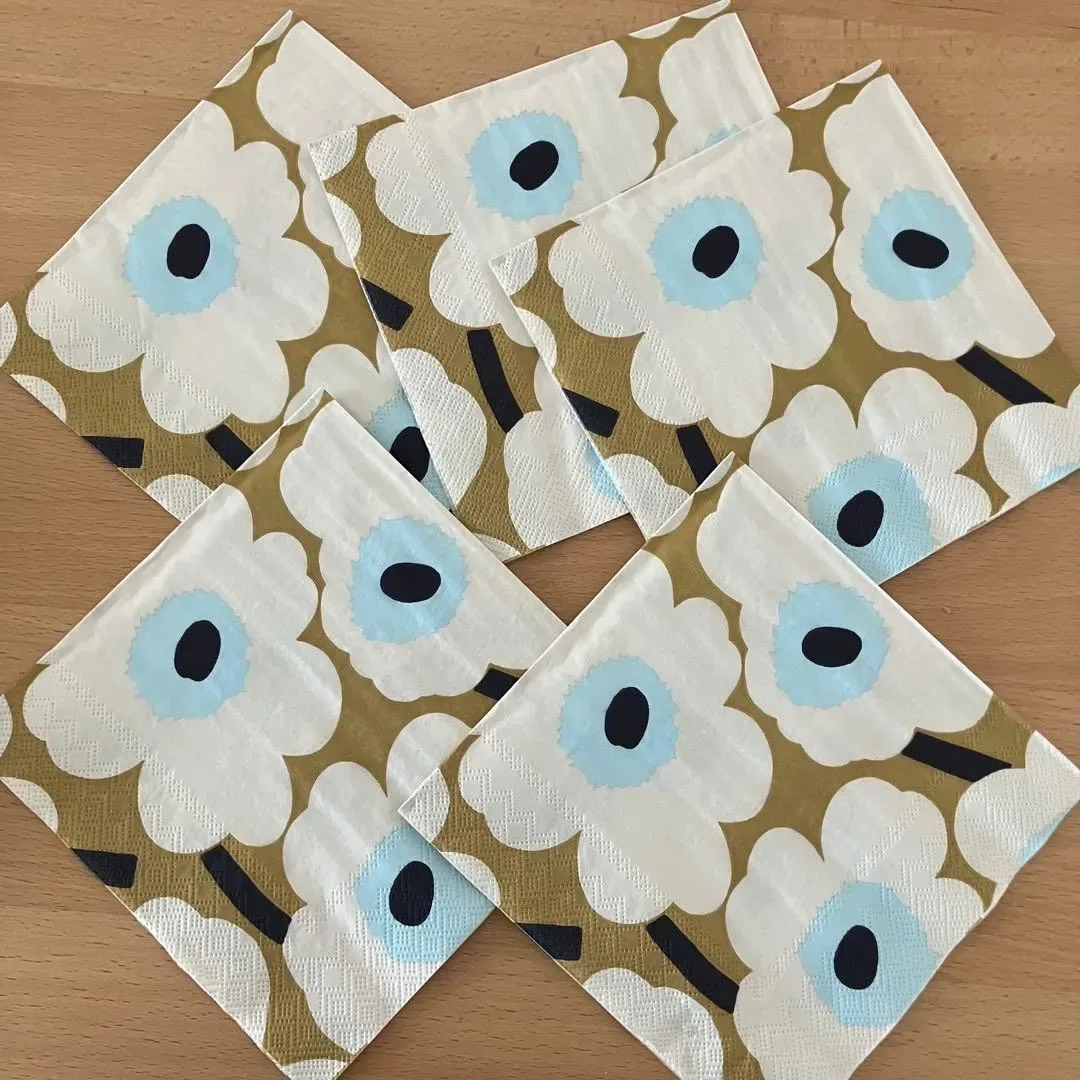 Servilleta - Unikko - Beige/Azul4