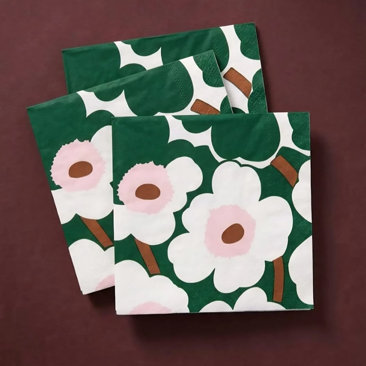Servilleta - Unikko - Verde Oscuro2