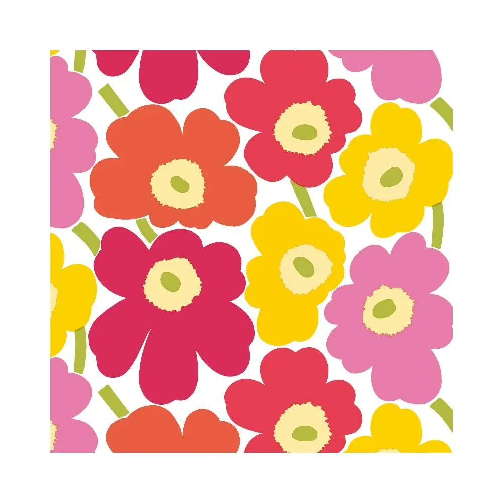 Servilleta - Unikko Mini - Amarillo/Rosado1