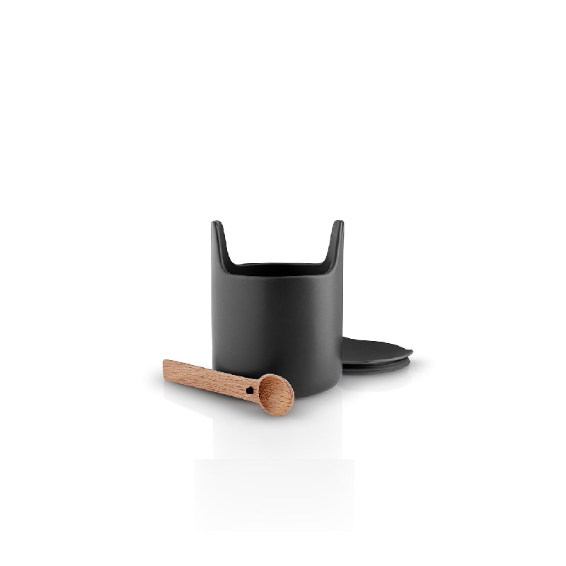 Contenedor con cuchara - H15 - Negro2