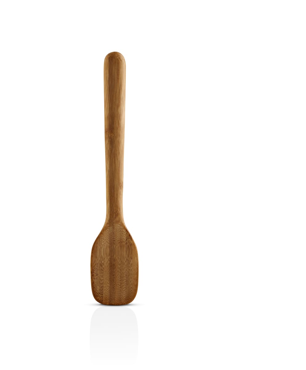 Cuchara para servir de cocina nórdica pequeña de bambú1