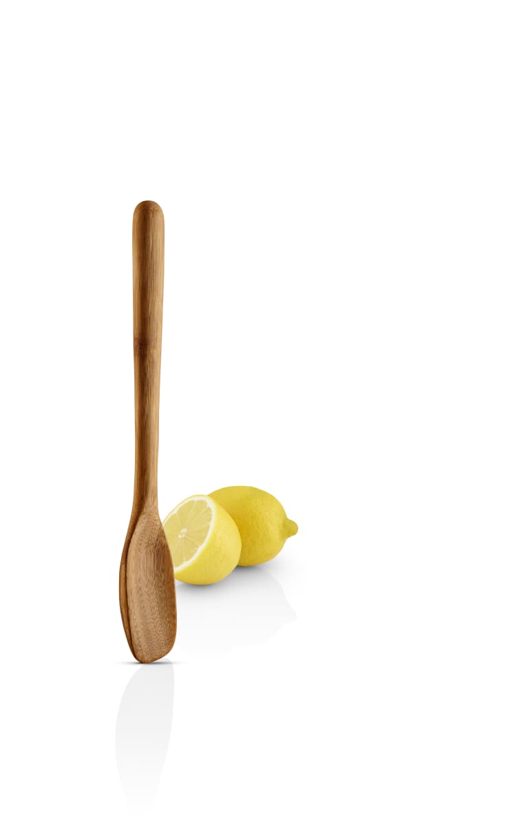 Cuchara para servir de cocina nórdica pequeña de bambú3