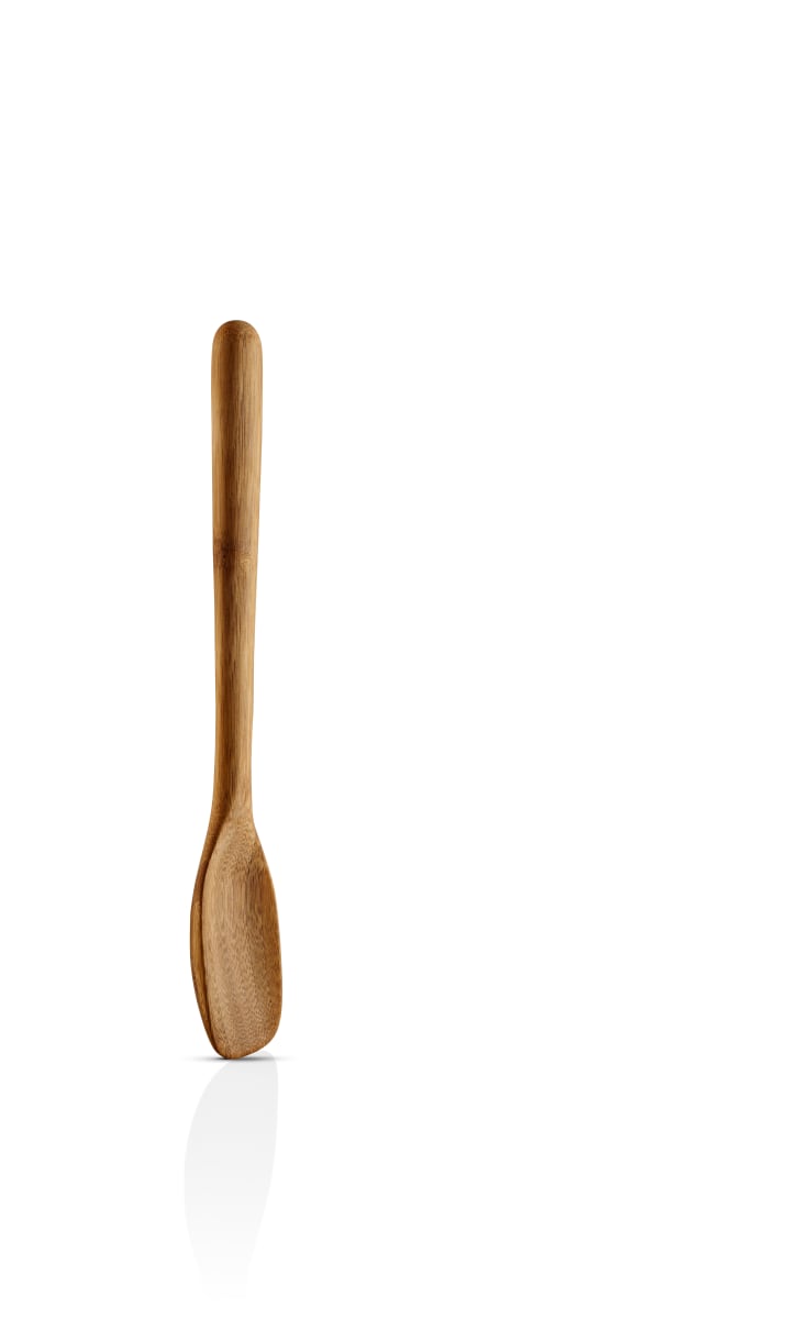 Cuchara para servir de cocina nórdica pequeña de bambú4