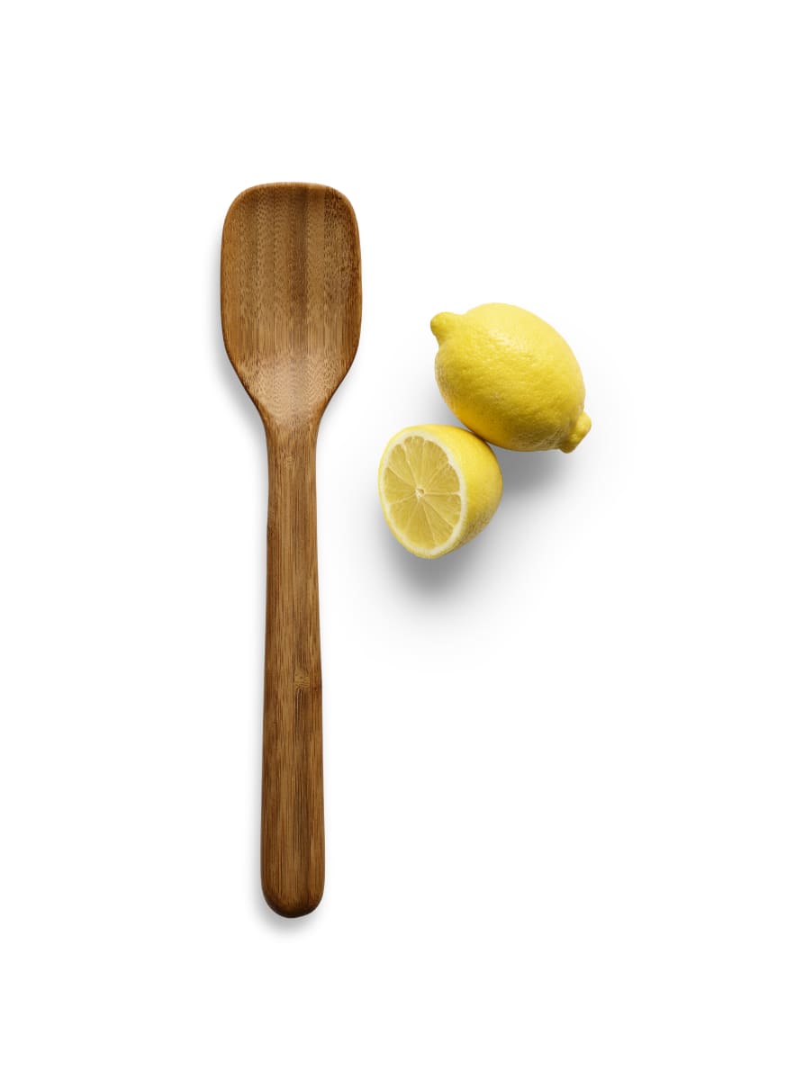 Cuchara para servir de cocina nórdica pequeña de bambú5