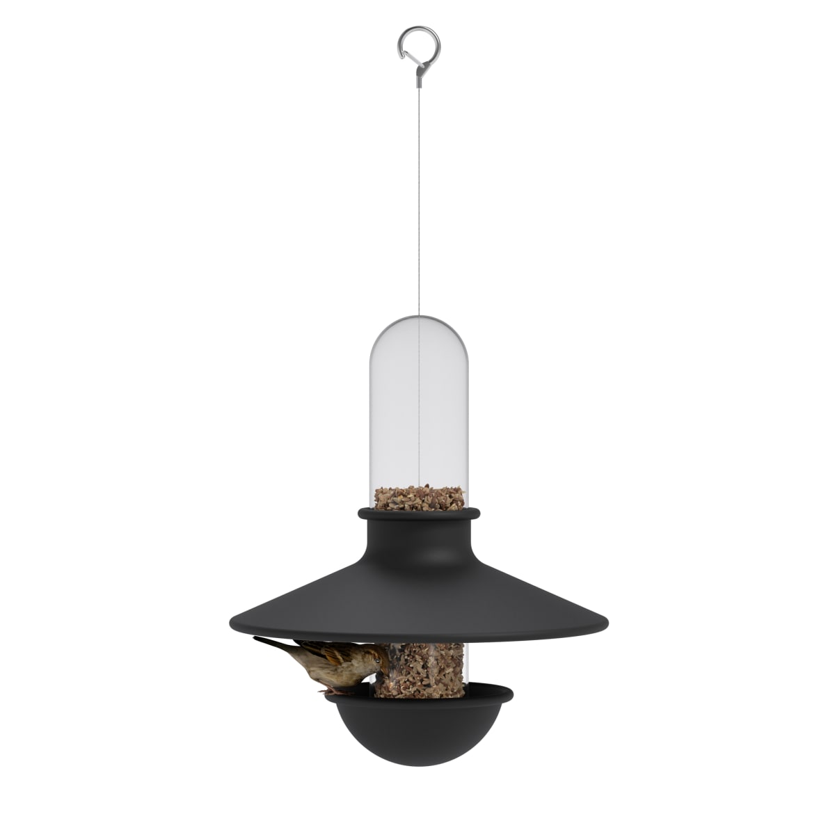 Alimentador para aves de lujo - Negro1