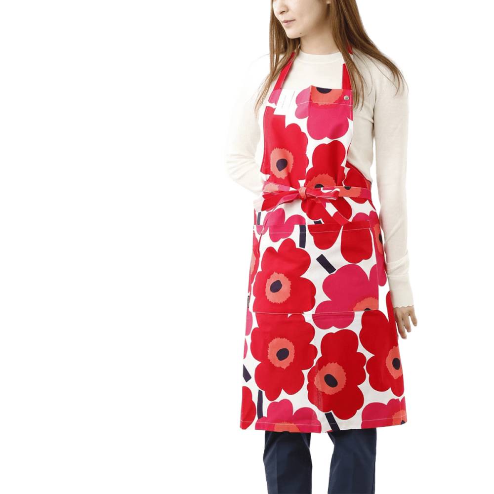 DELANTAL - PIENI UNIKKO - Blanco/Rojo2