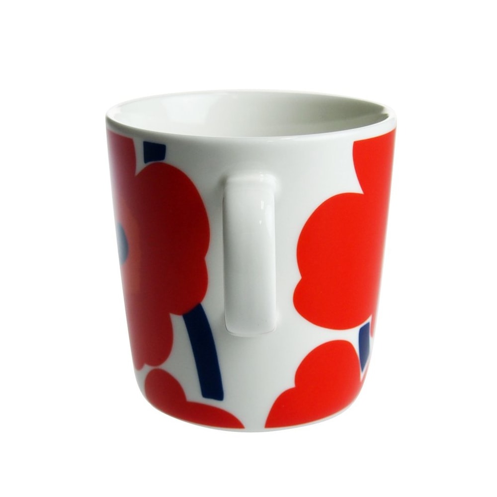 Taza 4 dl - UNIKKO - Blanco/rojo3