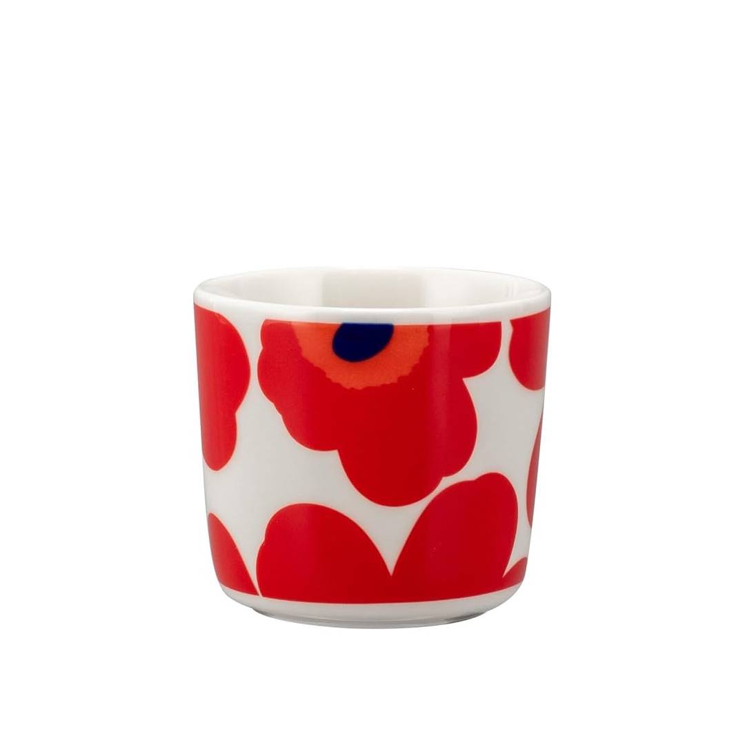 TAZA 2 DL sin aza - Unikko - Blanco/Rojo6