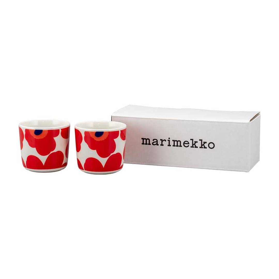 TAZA 2 DL sin aza - Unikko - Blanco/Rojo9