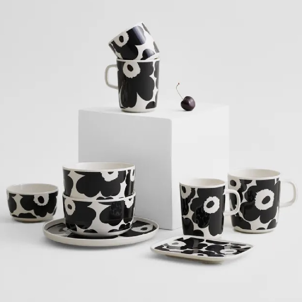Taza 4 dl - UNIKKO - Blanco/Negro1