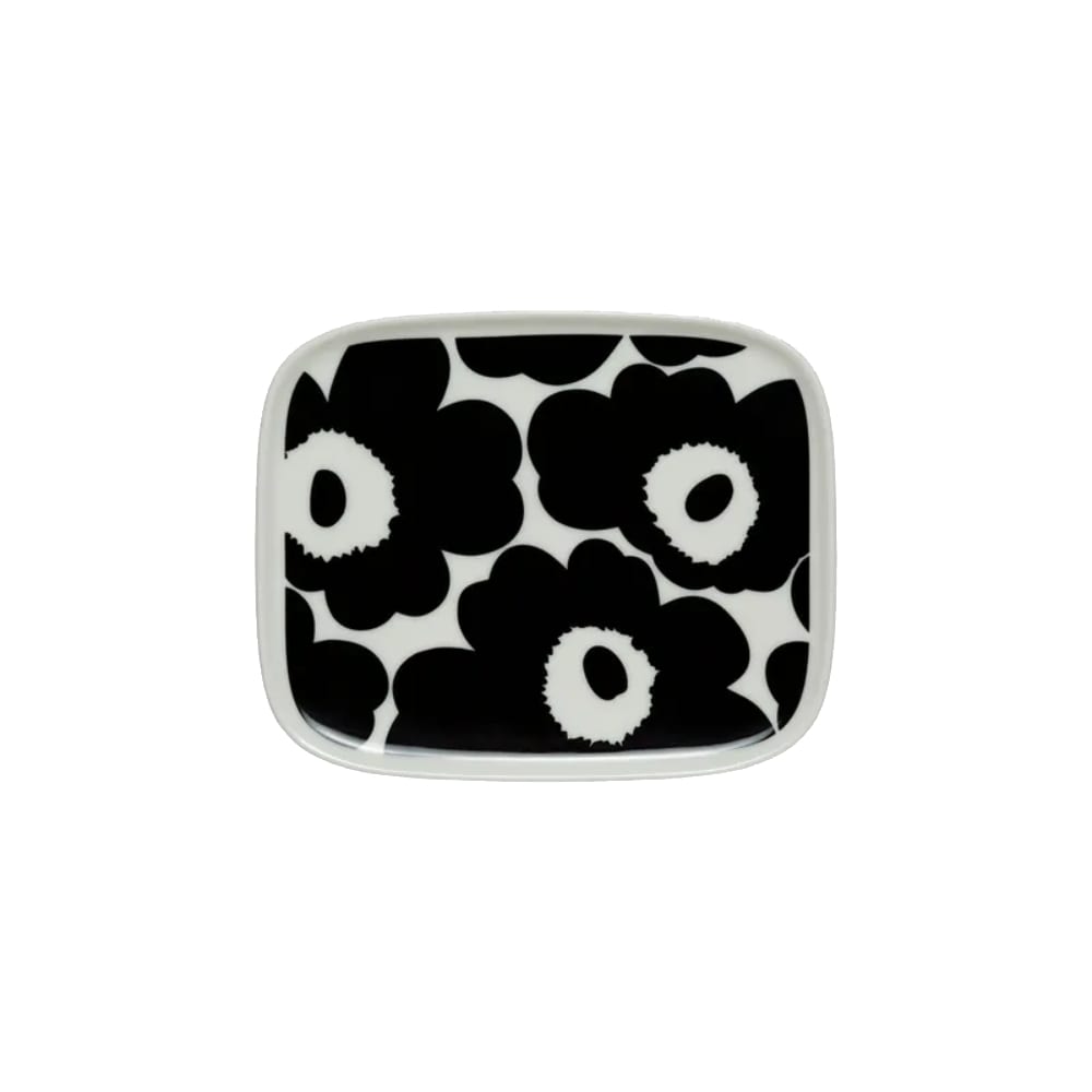 Plato 15x12 cm - UNIKKO - Blanco/Negro1
