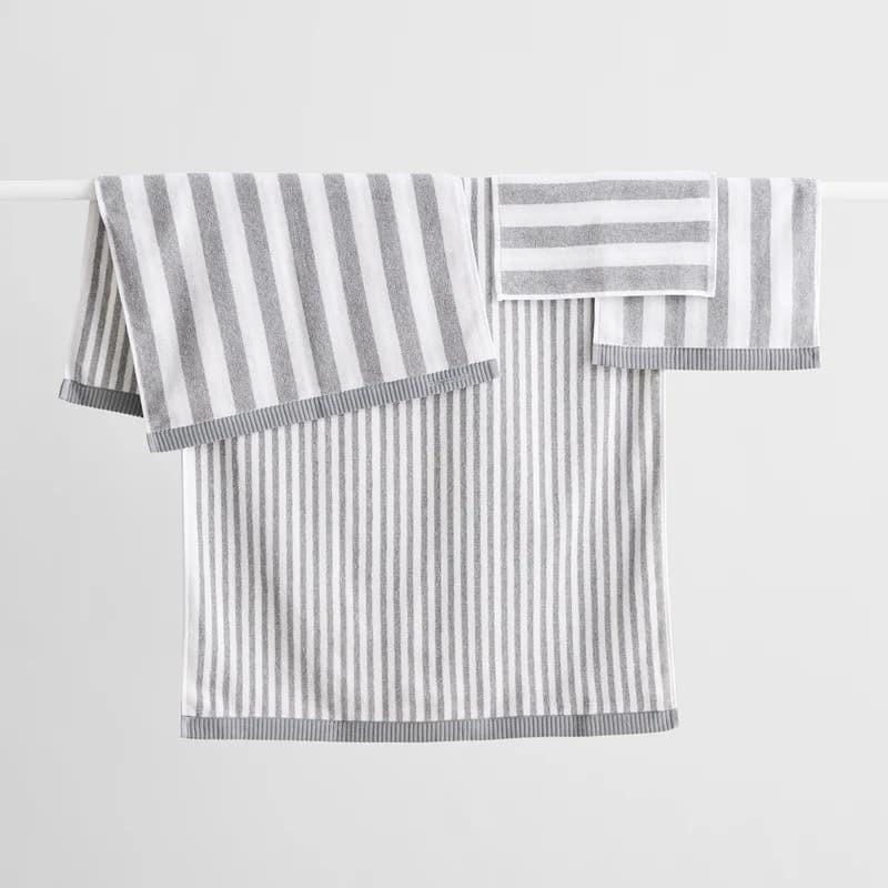 Toalla de Baño - Kaksi Raitaa - Blanco/gris2