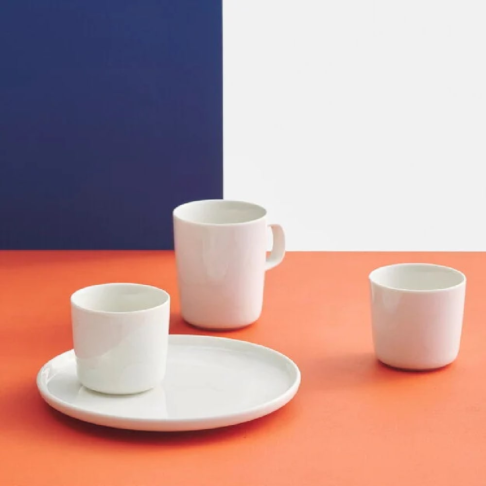 Plato 20 cm - UNIKKO - Blanco/Blanco opaco3