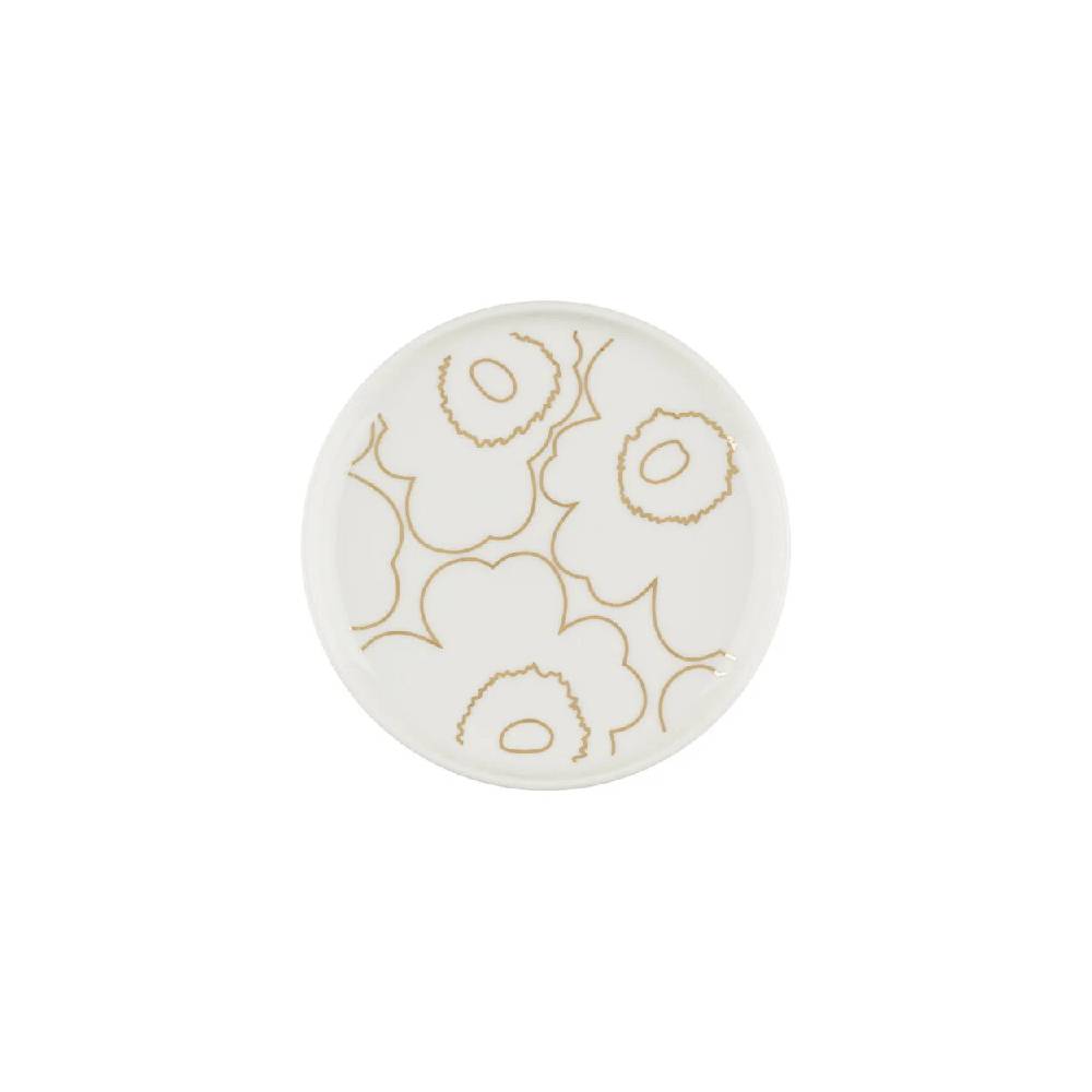 PLATO 13,5 CM - UNIKKO - Blanco/Dorado2