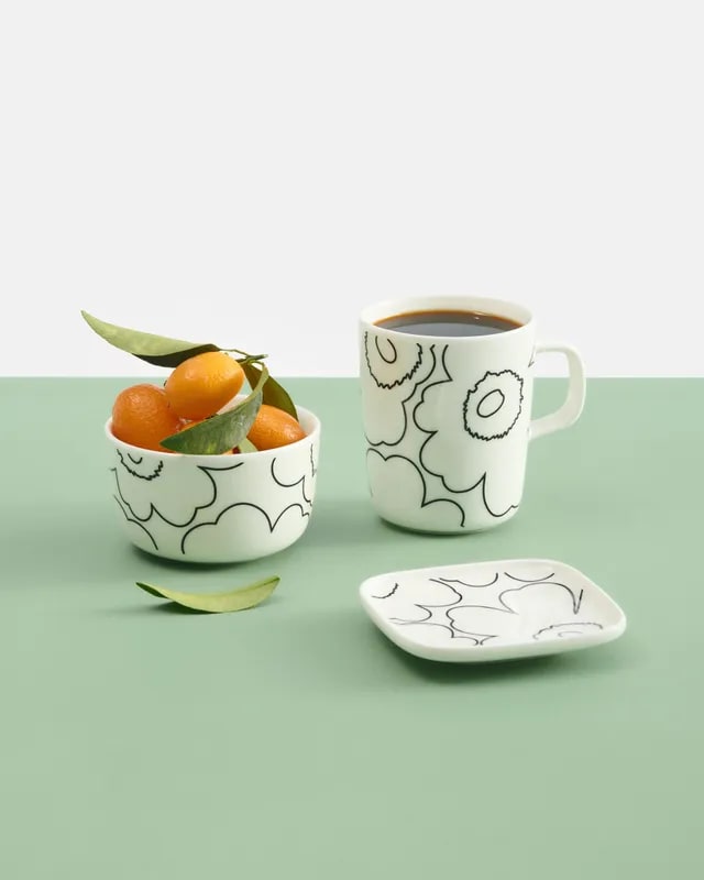 TAZA 2,5 DL - PIIRTO UNIKKO / OIVA - Blanco/Negro1