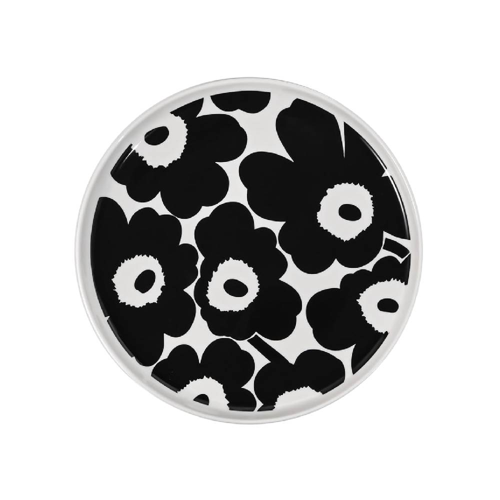 Plato 25 cm - UNIKKO - Blanco/Negro1