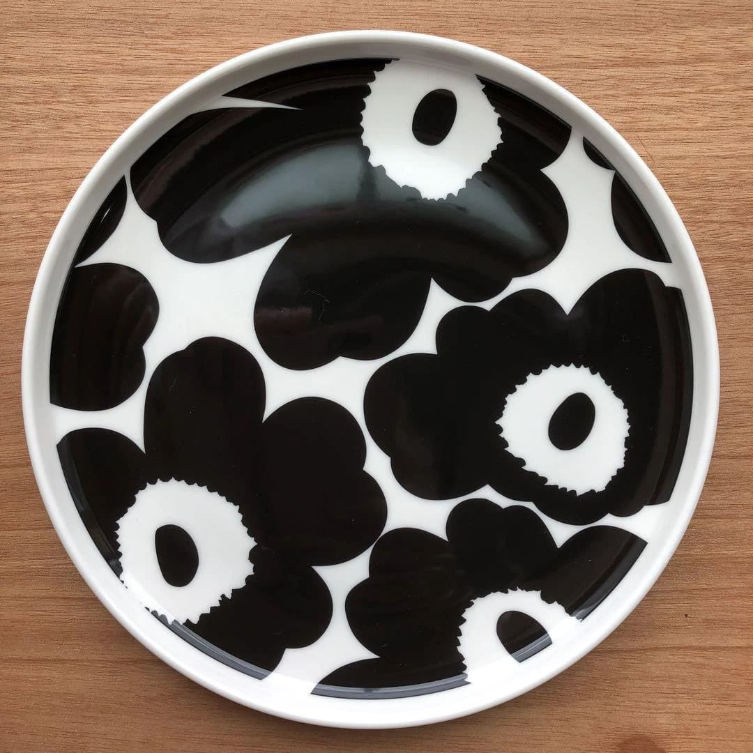 Plato 25 cm - UNIKKO - Blanco/Negro6