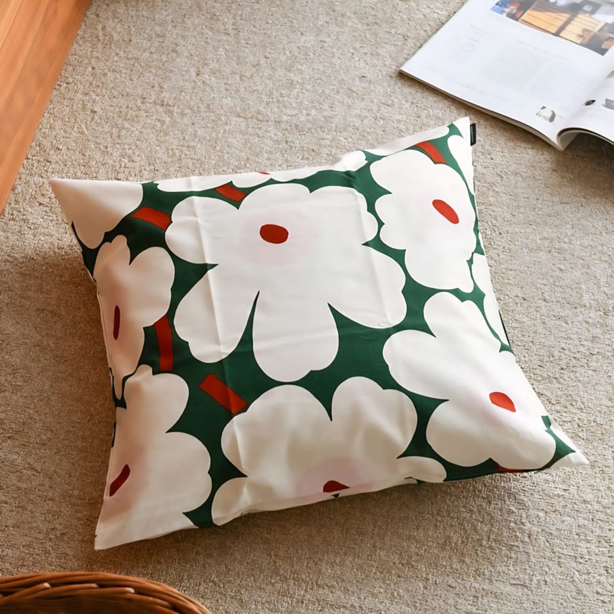 Funda de Cojin - PIENI UNIKKO - Verde Oscuro1