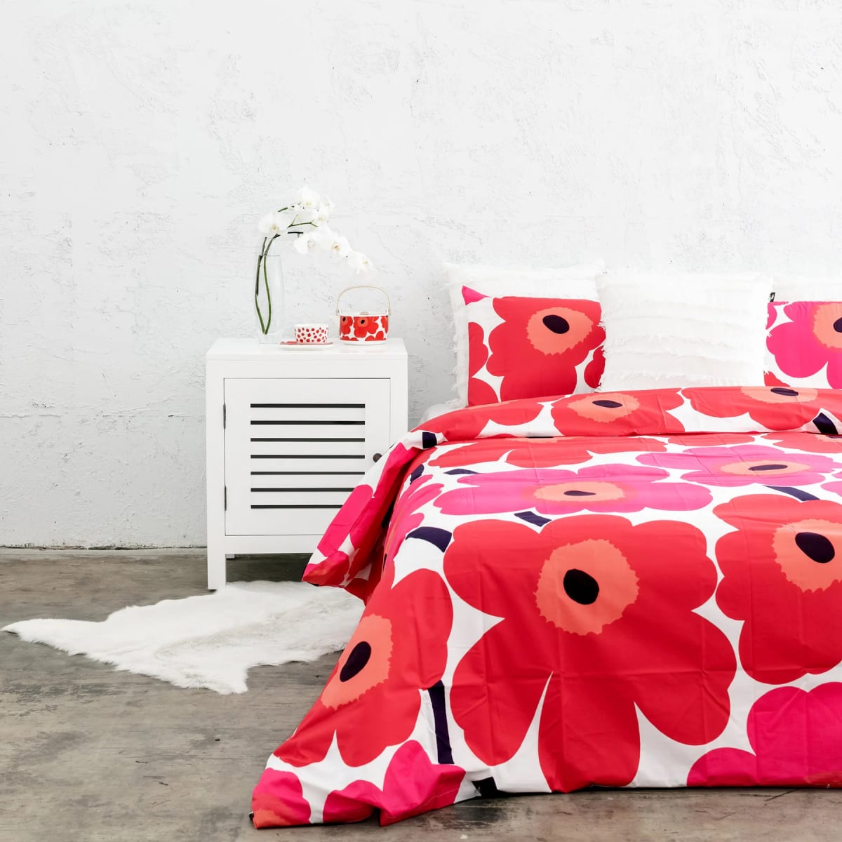 Funda de Almohada - UNIKKO - Blanco/Rojo2