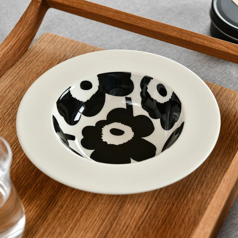 Plato hondo - UNIKKO - Blanco/Negro2
