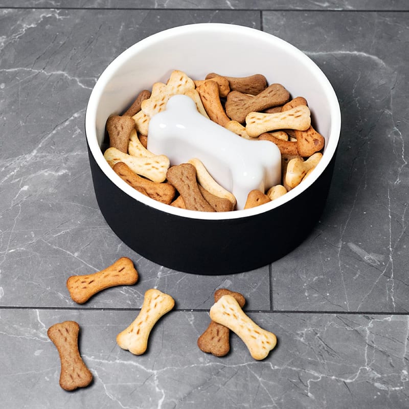 Plato para Comida de Mascotas - Grande Negro2