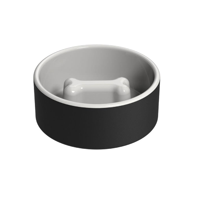 Plato para Comida de Mascotas - Grande Negro3