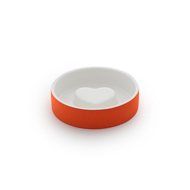 Plato para Comida de Mascotas - pequeño Naranja3