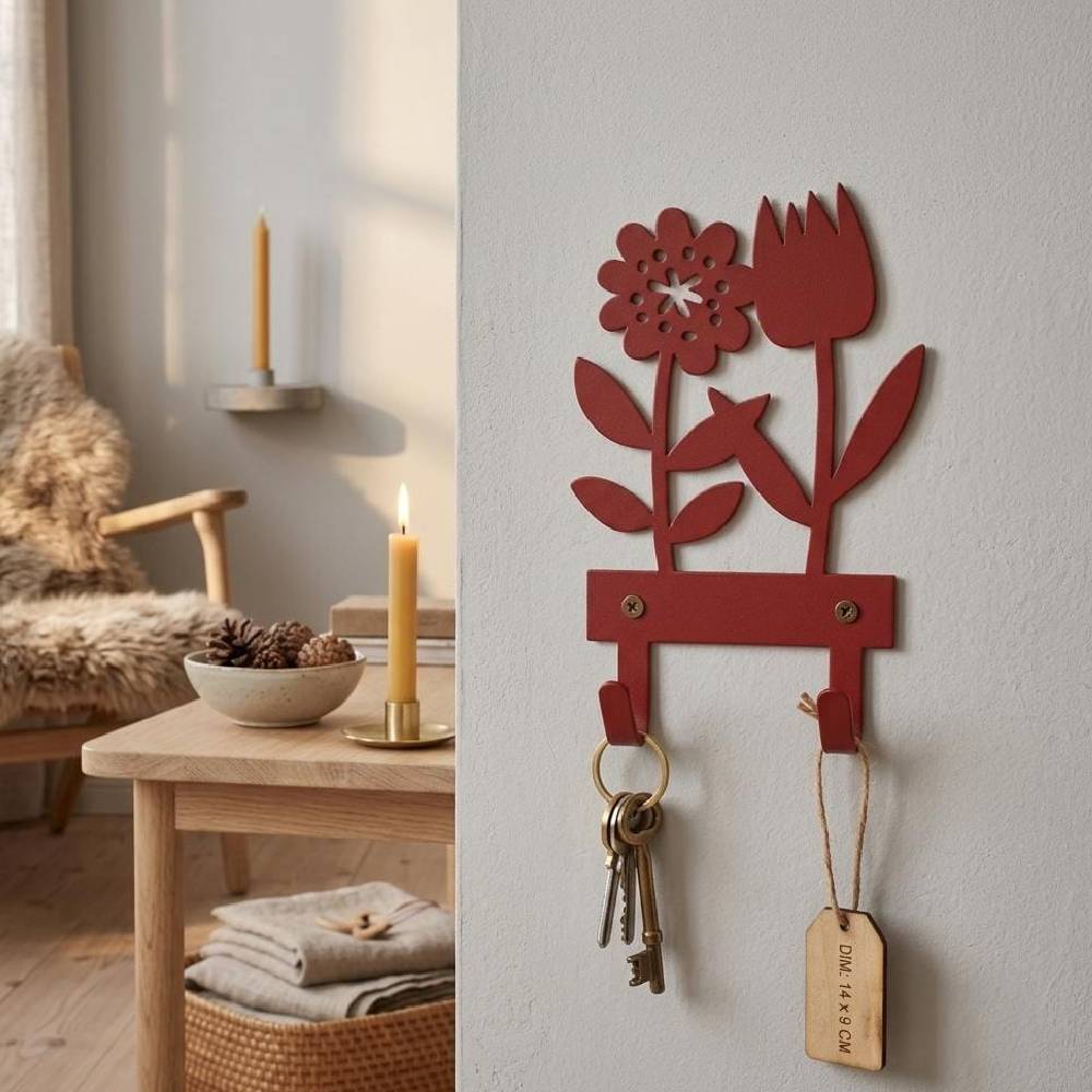 Colgador - Flor de primavera - Roja1