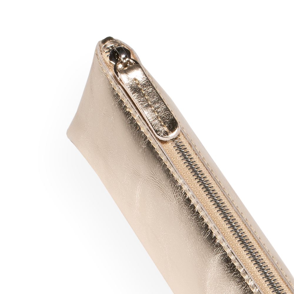 Estuche para lapices de cuero - Dorado1