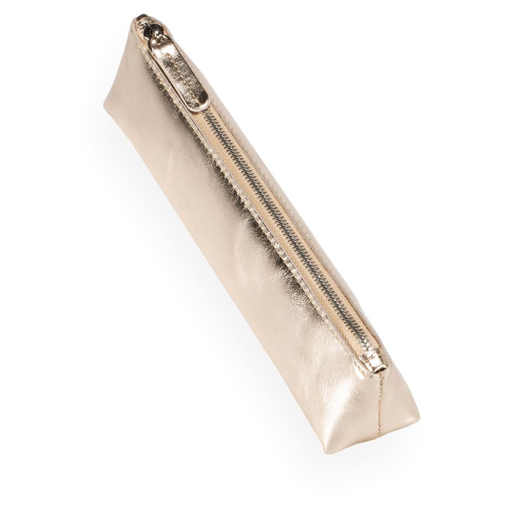 Estuche para lapices de cuero - Dorado2