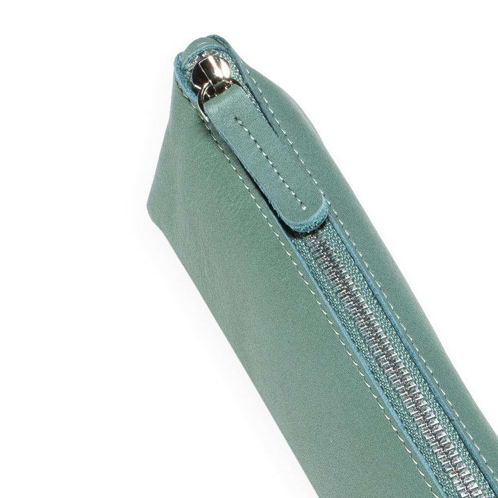 Estuche para lapices de cuero - Verde1