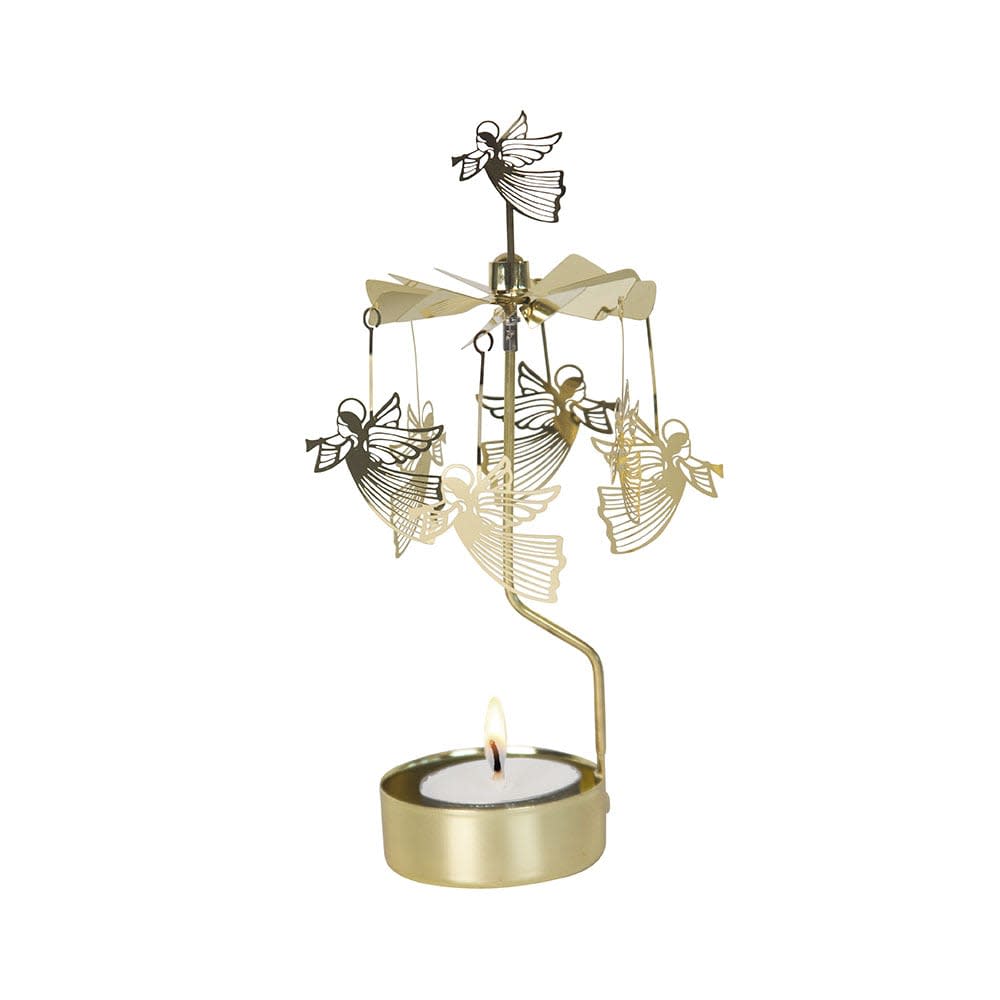 Candelabro Giratorio - Angel Volando Dorado3