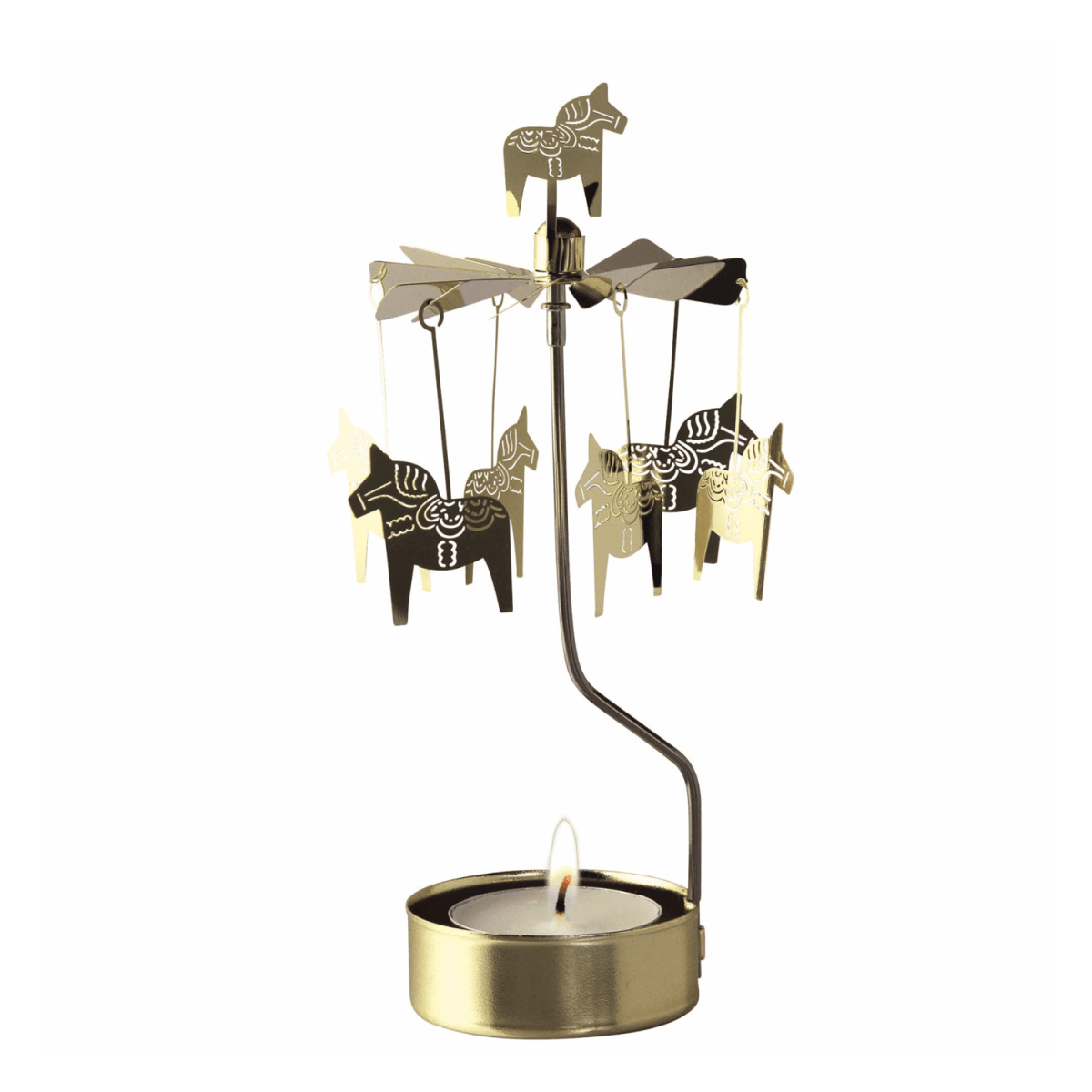 Candelabro Giratorio - Caballo Dorado1